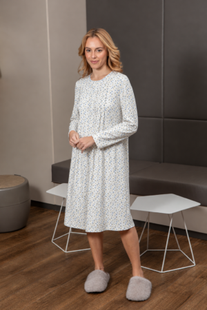 Camisa con tapeta y jaretas, Bella Agua